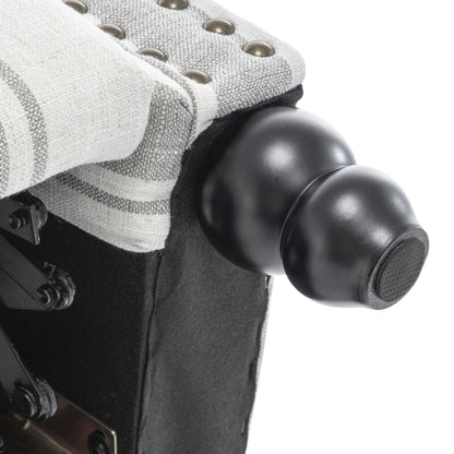 Poltrona reclinabile Alisa 35'' W in pelle vegana/lino con schienale a spinta