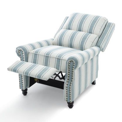 Poltrona reclinabile Alisa 35'' W in pelle vegana/lino con schienale a spinta