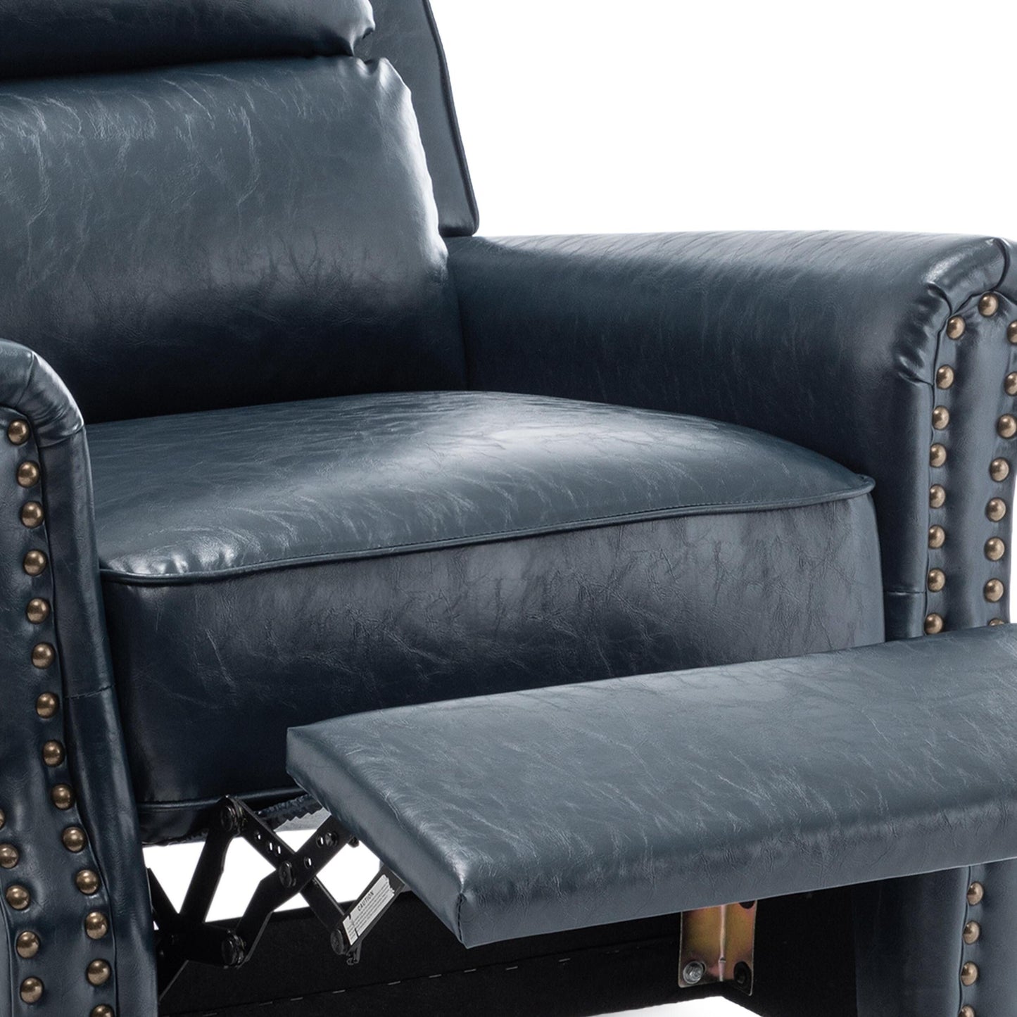 Poltrona reclinabile Alisa 35'' W in pelle vegana/lino con schienale a spinta