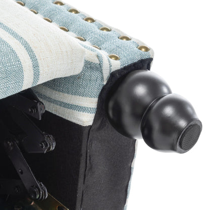 Poltrona reclinabile Alisa 35'' W in pelle vegana/lino con schienale a spinta