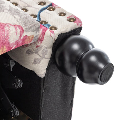 Poltrona reclinabile Alisa 35'' W in pelle vegana/lino con schienale a spinta