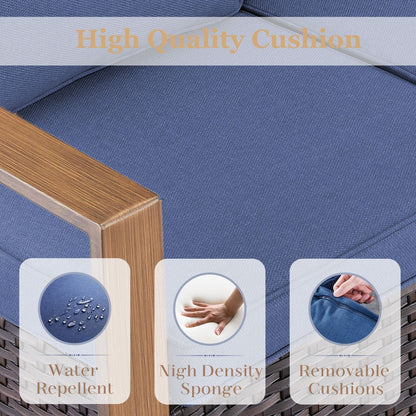 Set di divani girevoli e pouf da esterno per tutte le stagioni Gymojoy