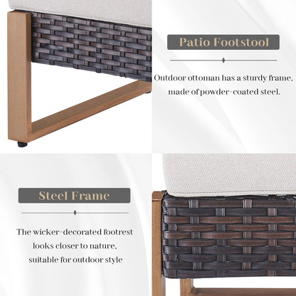 Set di divani girevoli e pouf da esterno per tutte le stagioni Gymojoy