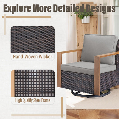 Set di divani girevoli e pouf da esterno per tutte le stagioni Gymojoy