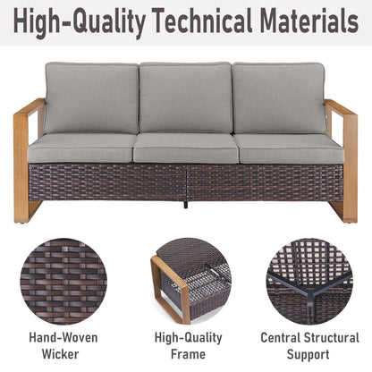 Set di divani girevoli e pouf da esterno per tutte le stagioni Gymojoy