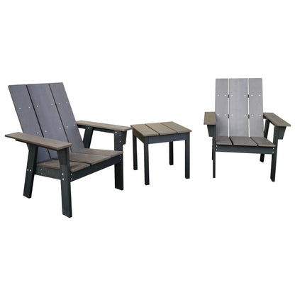 Set da 3 pezzi in polistirene resistente alle intemperie Layton Adirondack