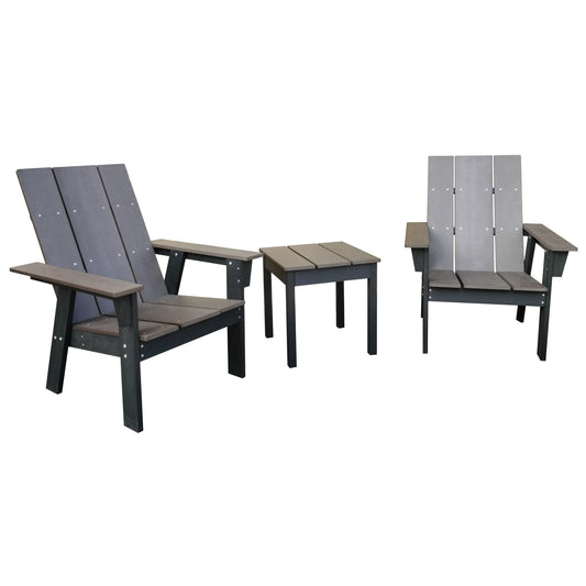 Set da 3 pezzi in polistirene resistente alle intemperie Layton Adirondack