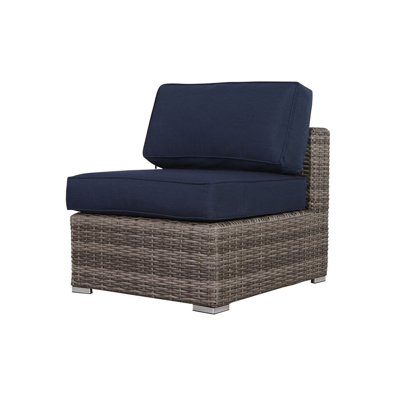 LSI Outdoor Set di divani Sunbrella blu navy da 10 pezzi con cuscini