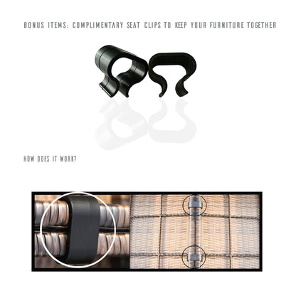 LSI Outdoor Set di divani Sunbrella blu navy da 10 pezzi con cuscini