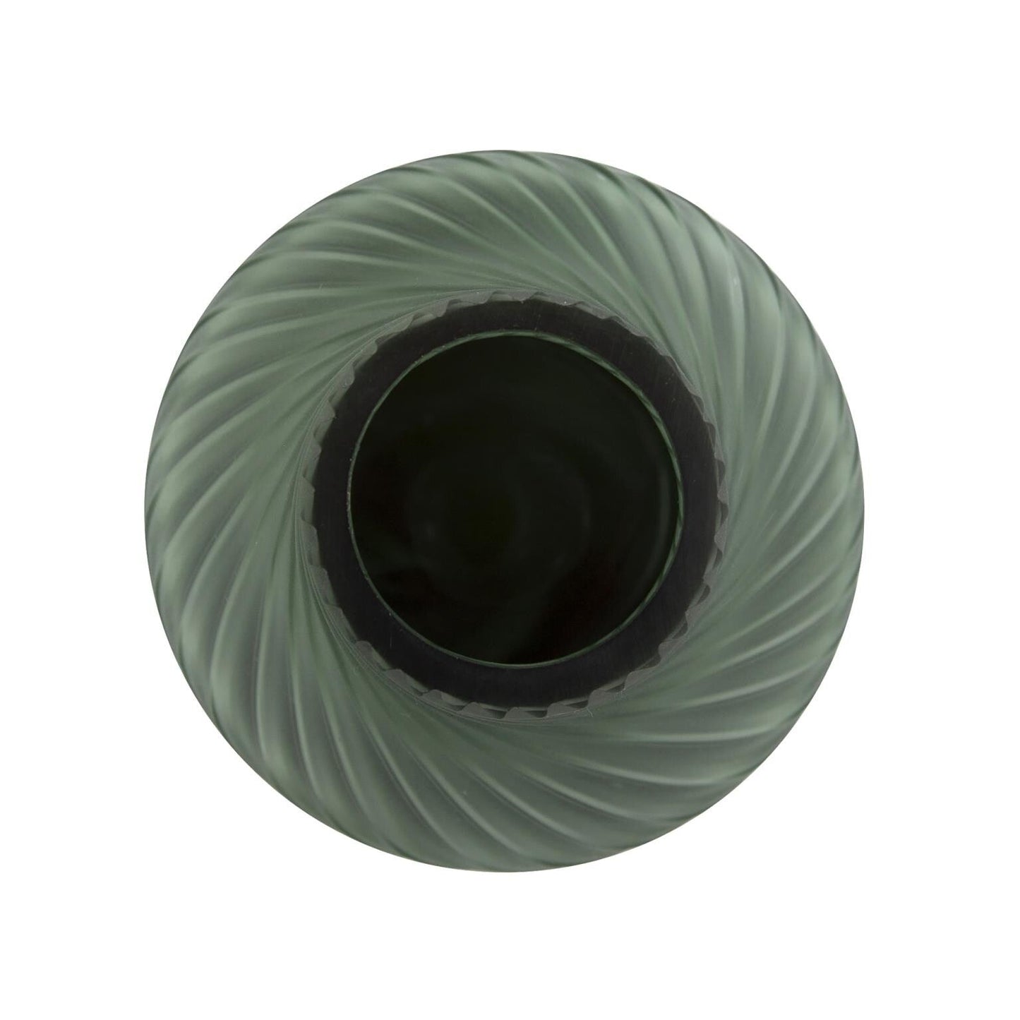 Vaso decorativo contemporaneo in vetro verde satinato Allan Andrews