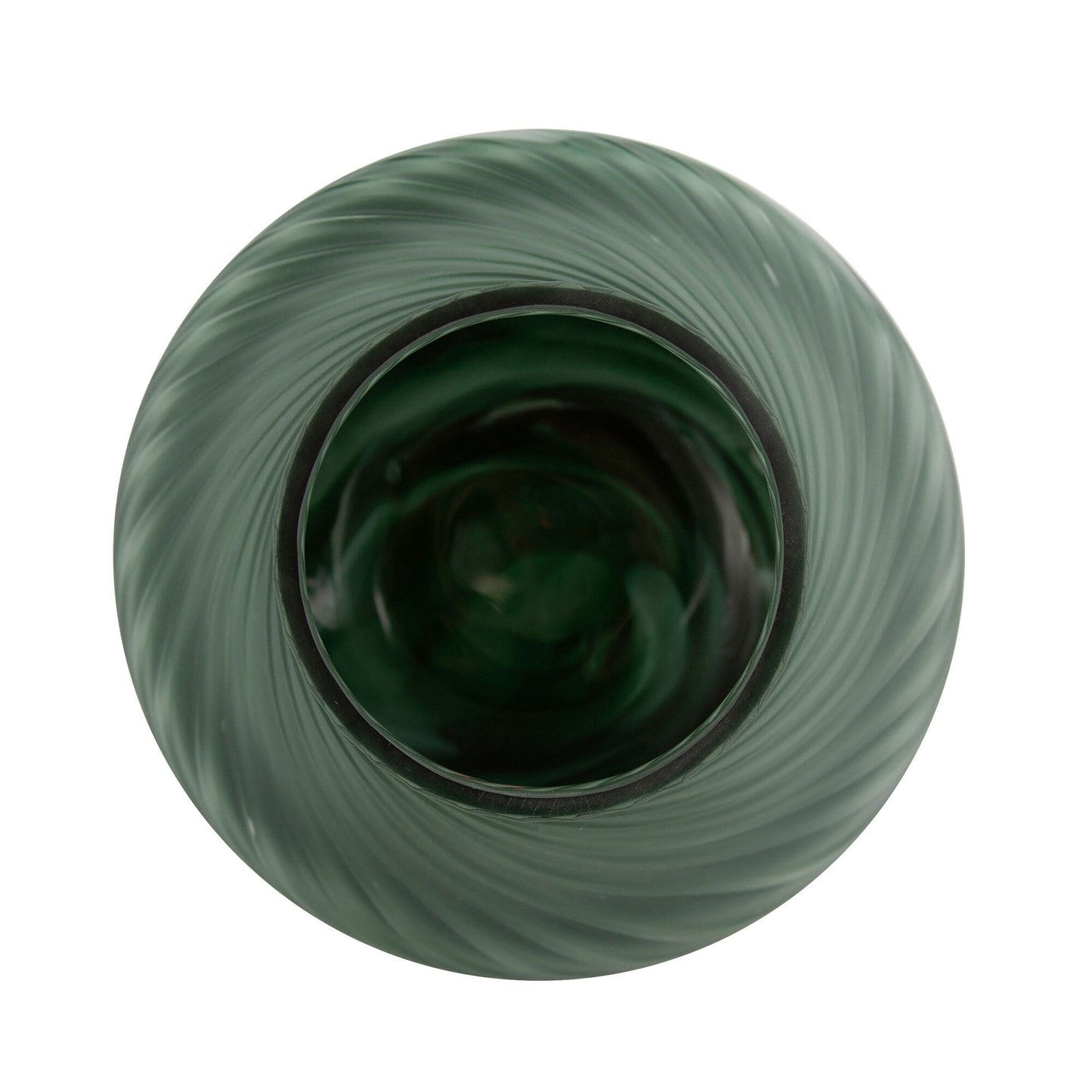 Vaso decorativo contemporaneo in vetro verde satinato Allan Andrews