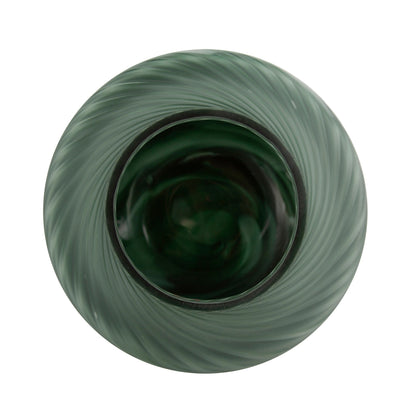 Vaso decorativo contemporaneo in vetro verde satinato Allan Andrews