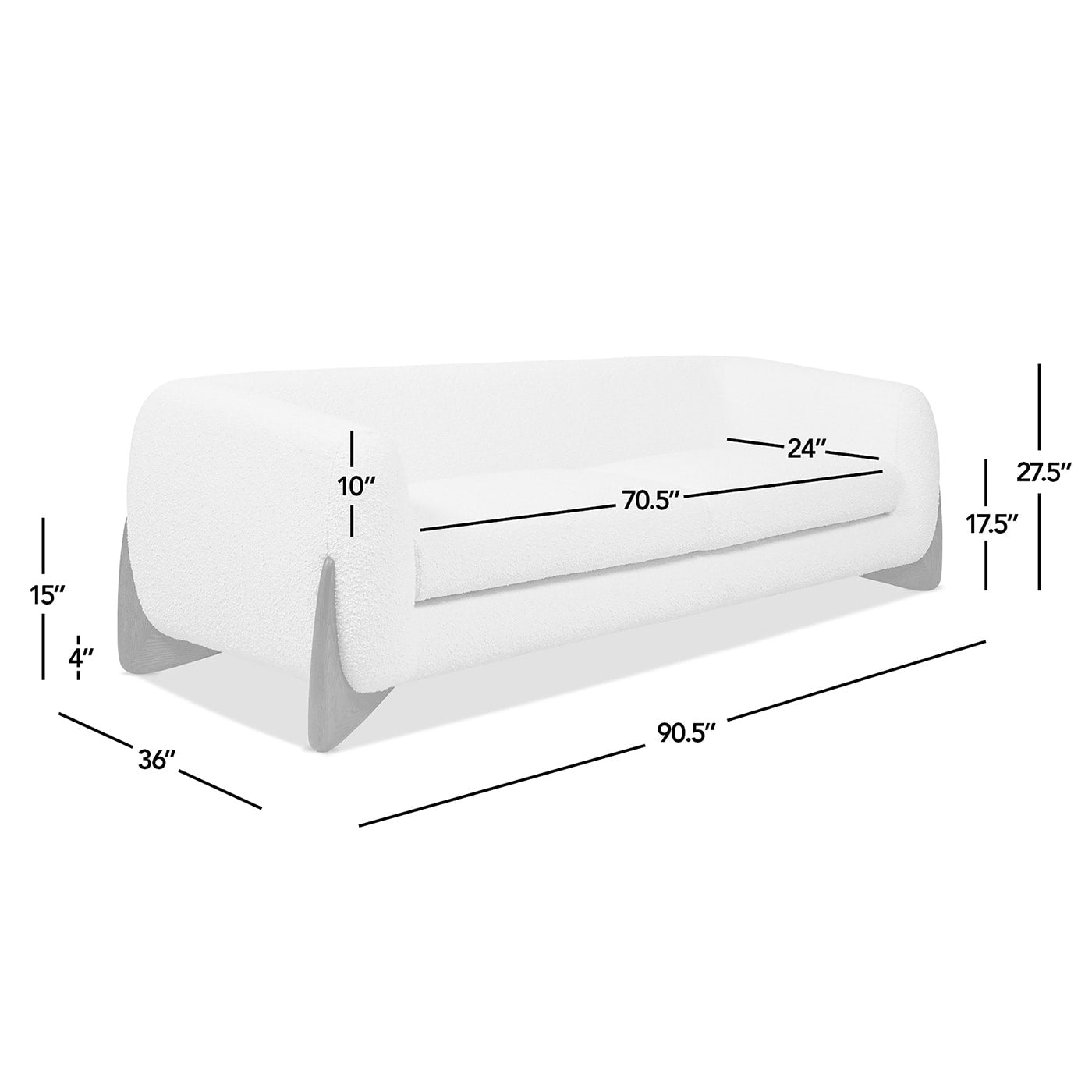 Divano imbottito Alpine 90.5 Sherpa