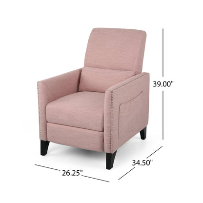 Poltrona reclinabile contemporanea in tessuto Alscot Push Back di Christopher Knight Home