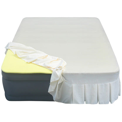 Materasso ad aria matrimoniale Altimair da 20 pollici con topper in memory foam da 1 pollice e coprimaterasso con gonna
