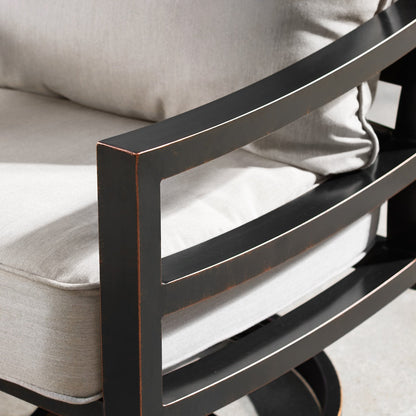 Set da tavolo per fuoco in alluminio da 44 pollici con quattro bracci girevoli e accessori