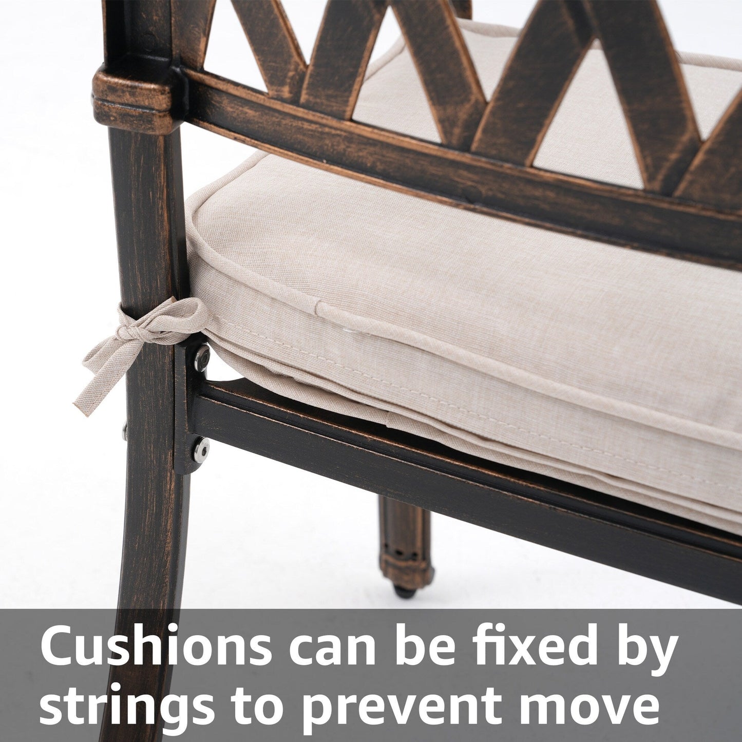 Set da pranzo rettangolare da esterno in alluminio da 9 pezzi con cuscini e foro per ombrellone