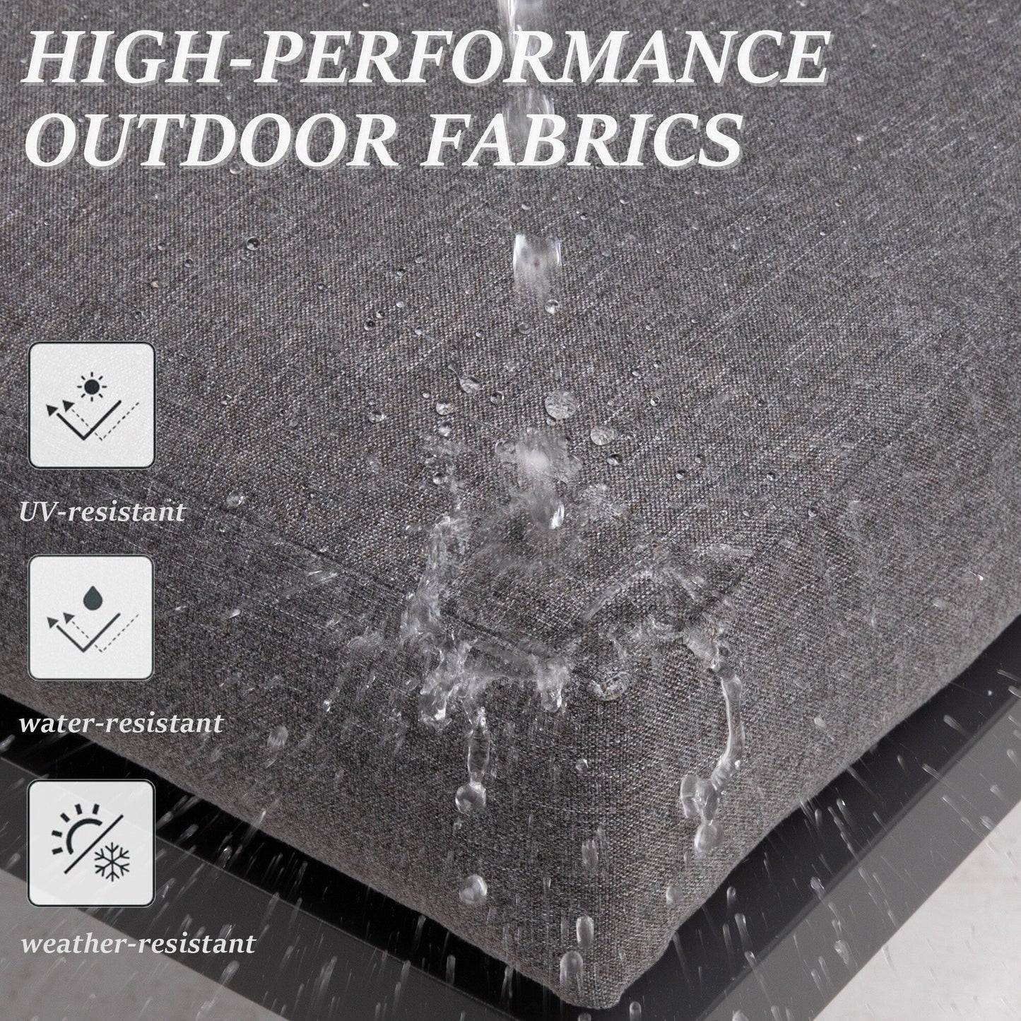 Set di mobili da giardino in alluminio, set da conversazione per esterni da 5 pezzi con tavolino da caffè