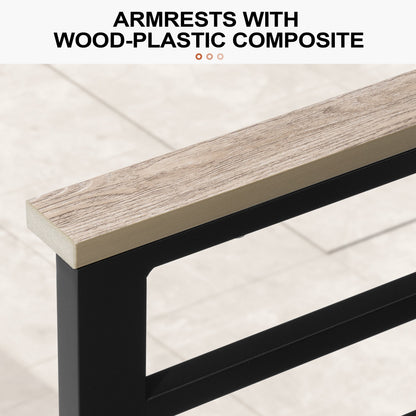 Set di mobili da giardino in alluminio da 6/7/8 pezzi, set di divani componibili per esterni moderni