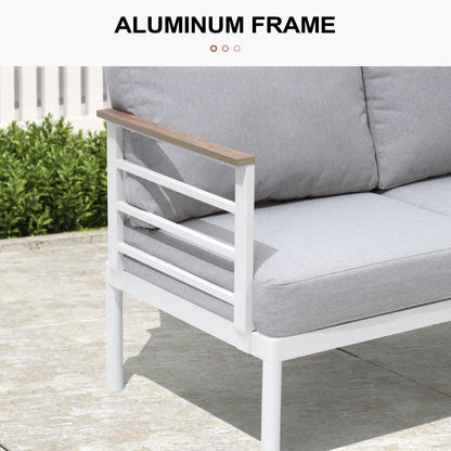 Set di mobili da giardino in alluminio da 6/7/8 pezzi, set di divani componibili per esterni moderni