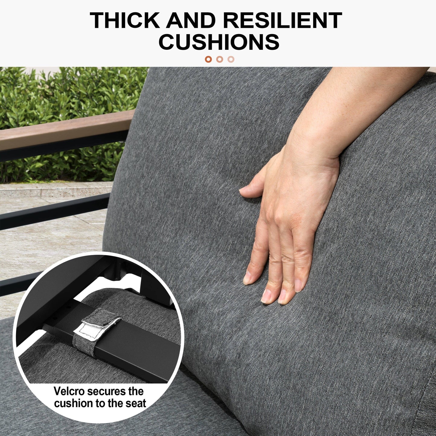 Set di mobili da giardino in alluminio da 6/7/8 pezzi, set di divani componibili per esterni moderni