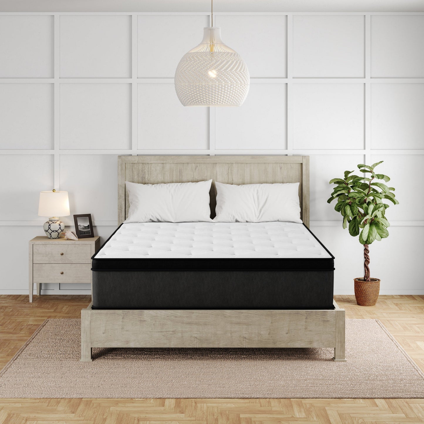 Materasso ibrido Amaris da 14 pollici con memory foam infuso di rame rinfrescante, certificato CertiPUR US e Greenguard Gold