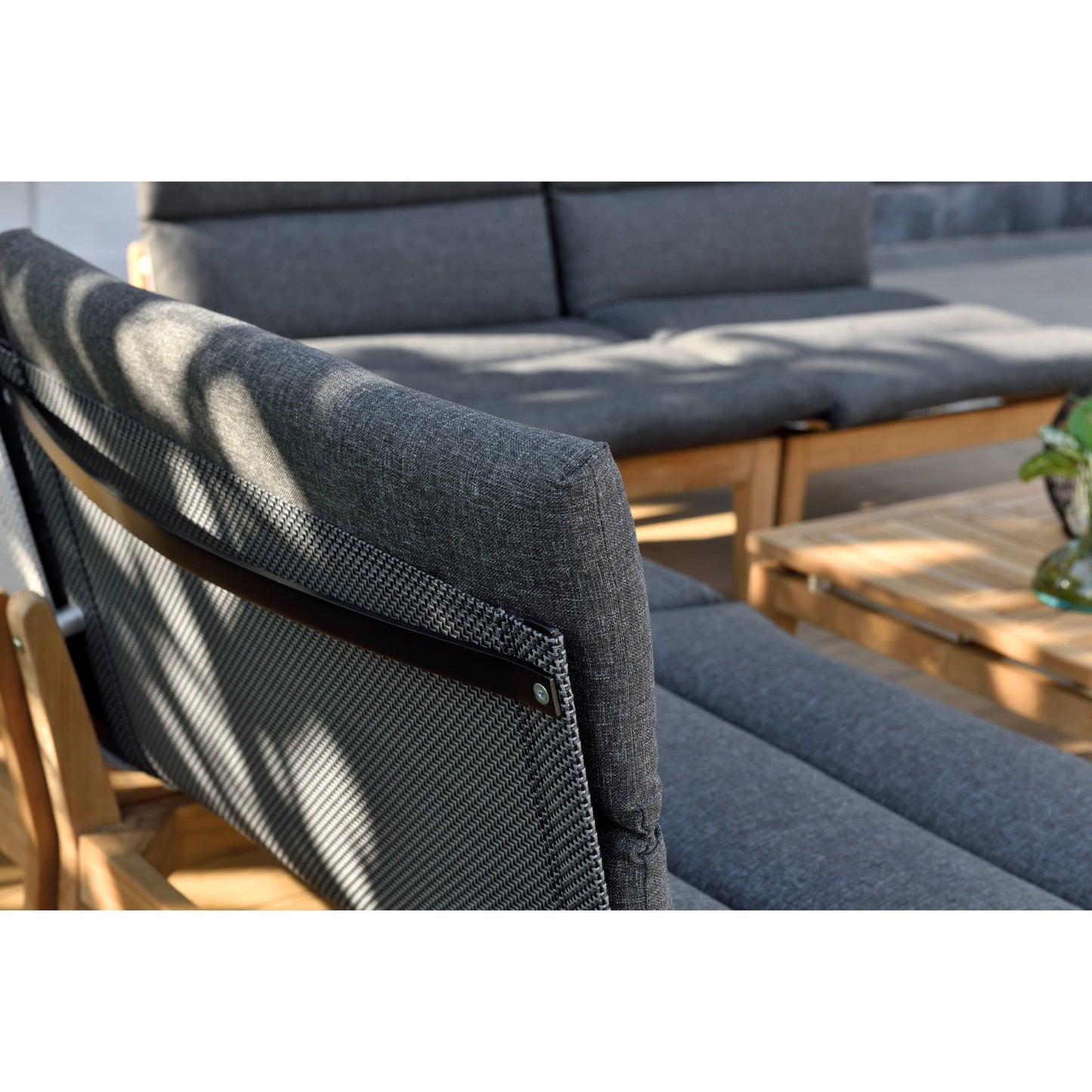 Amazonia Arnhou Set di 6 sedute da esterno in teak FSC per patio