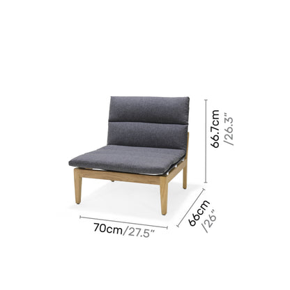 Amazonia Arnhou Set di 6 sedute da esterno in teak FSC per patio