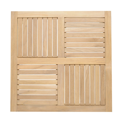 Amazonia Arnhou Set di 6 sedute da esterno in teak FSC per patio