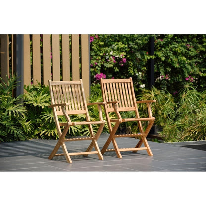 Set da pranzo rettangolare Amazonia Augusta Teak da 7 pezzi - 7 pezzi