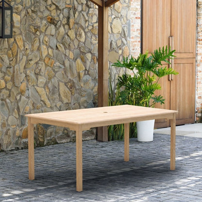 Set da pranzo rettangolare Amazonia Augusta Teak da 7 pezzi - 7 pezzi