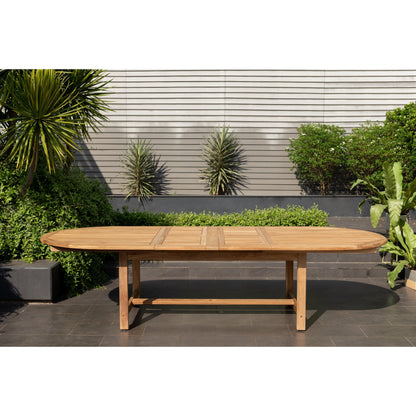 Amazonia Chiesa Set da pranzo per esterno estensibile da 11 pezzi in teak certificato FSC - 11 pezzi