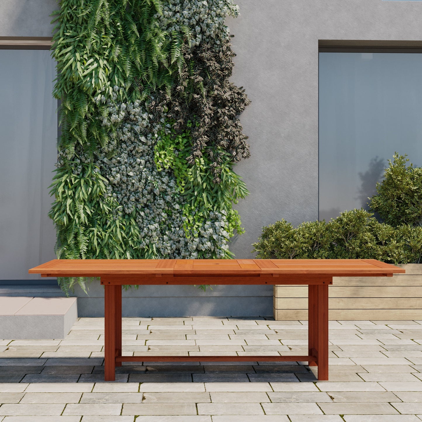 Set da pranzo per esterni Amazonia Cosmopolitan da 9 pezzi in legno FSC