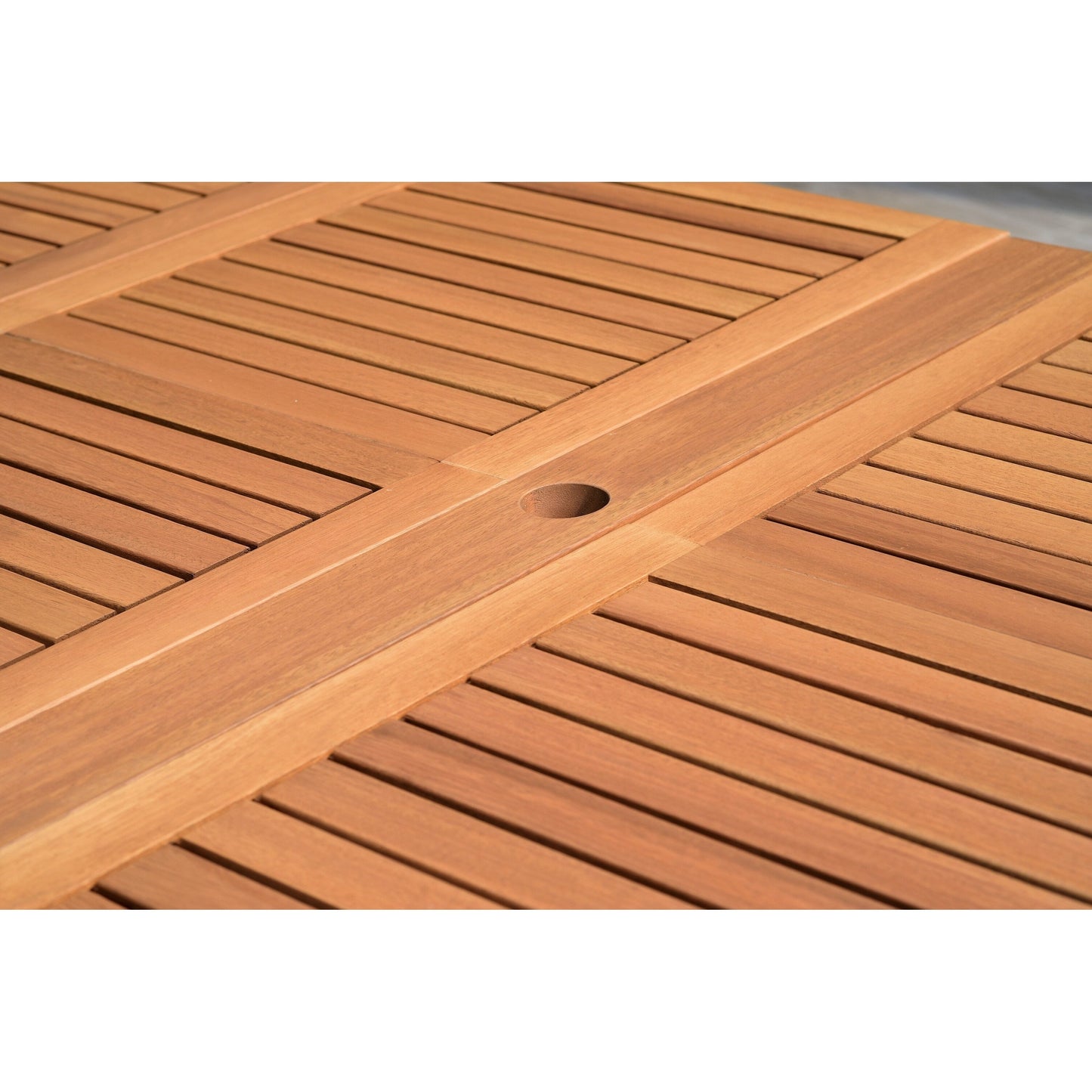 Set da pranzo rettangolare da patio Amazonia Deluxe Hawaii in legno/resina da 9 pezzi