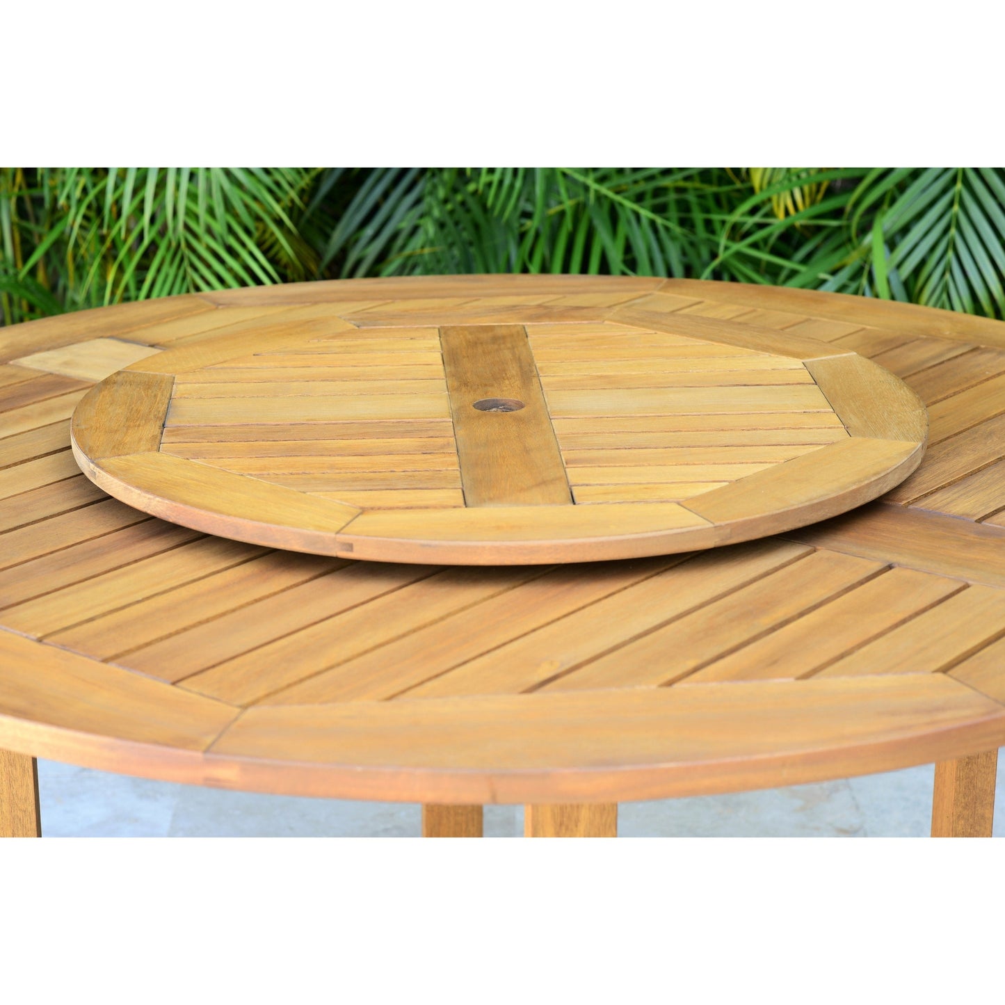 Set da pranzo per esterni Amazonia FSC Wood da 7 pezzi con Lazy Susan - 7 pezzi - 7 pezzi