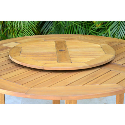 Set da pranzo per esterni Amazonia FSC Wood da 7 pezzi con Lazy Susan - 7 pezzi - 7 pezzi