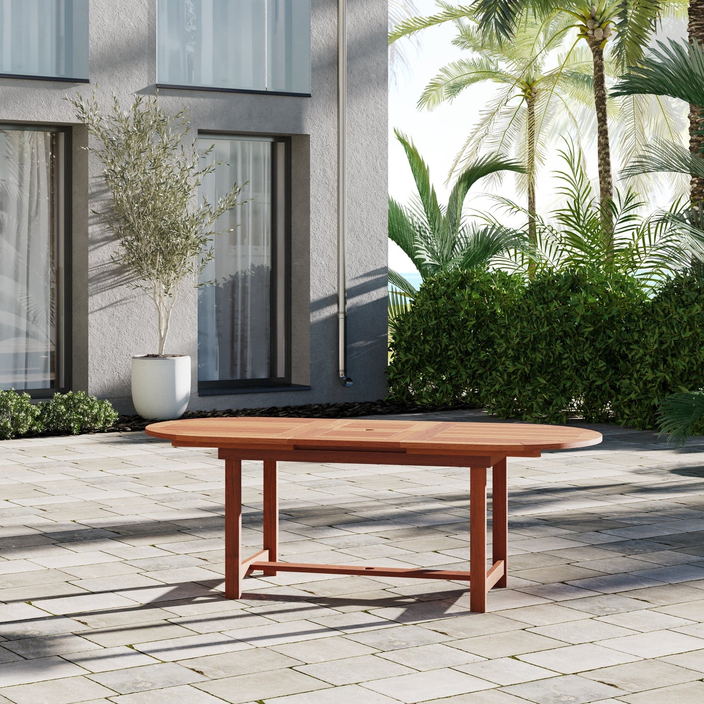 Amazonia Miller Set da pranzo per esterni in legno certificato FSC da 7 pezzi - 7 pezzi