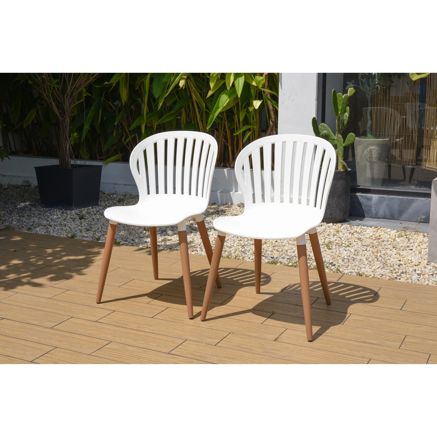 Set da pranzo per esterni da 11 pezzi in legno certificato FSC Amazonia Myers