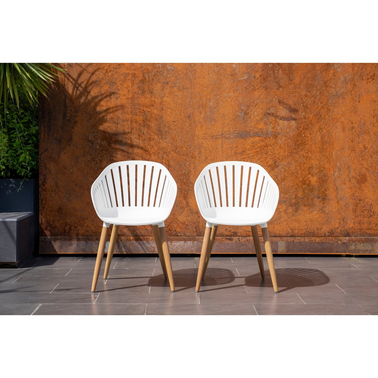 Set da pranzo per esterni da 11 pezzi in legno certificato FSC Amazonia Myers