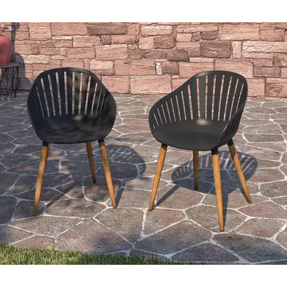 Set da pranzo per esterni da 11 pezzi in legno certificato FSC Amazonia Myers