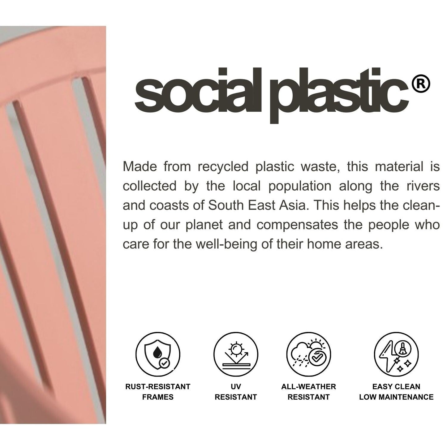 Set da pranzo per esterni da 11 pezzi in legno certificato FSC Amazonia Myers