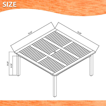 Amazonia Piccola FSC Wood Set da pranzo per esterni da 7 pezzi - 7 pezzi