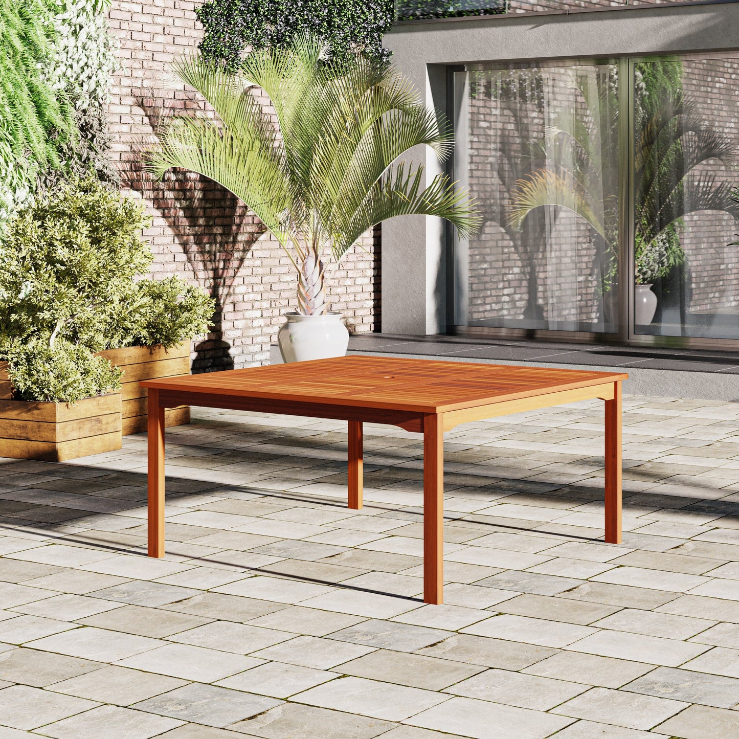 Amazonia Piccola FSC Wood Set da pranzo per esterni da 7 pezzi - 7 pezzi