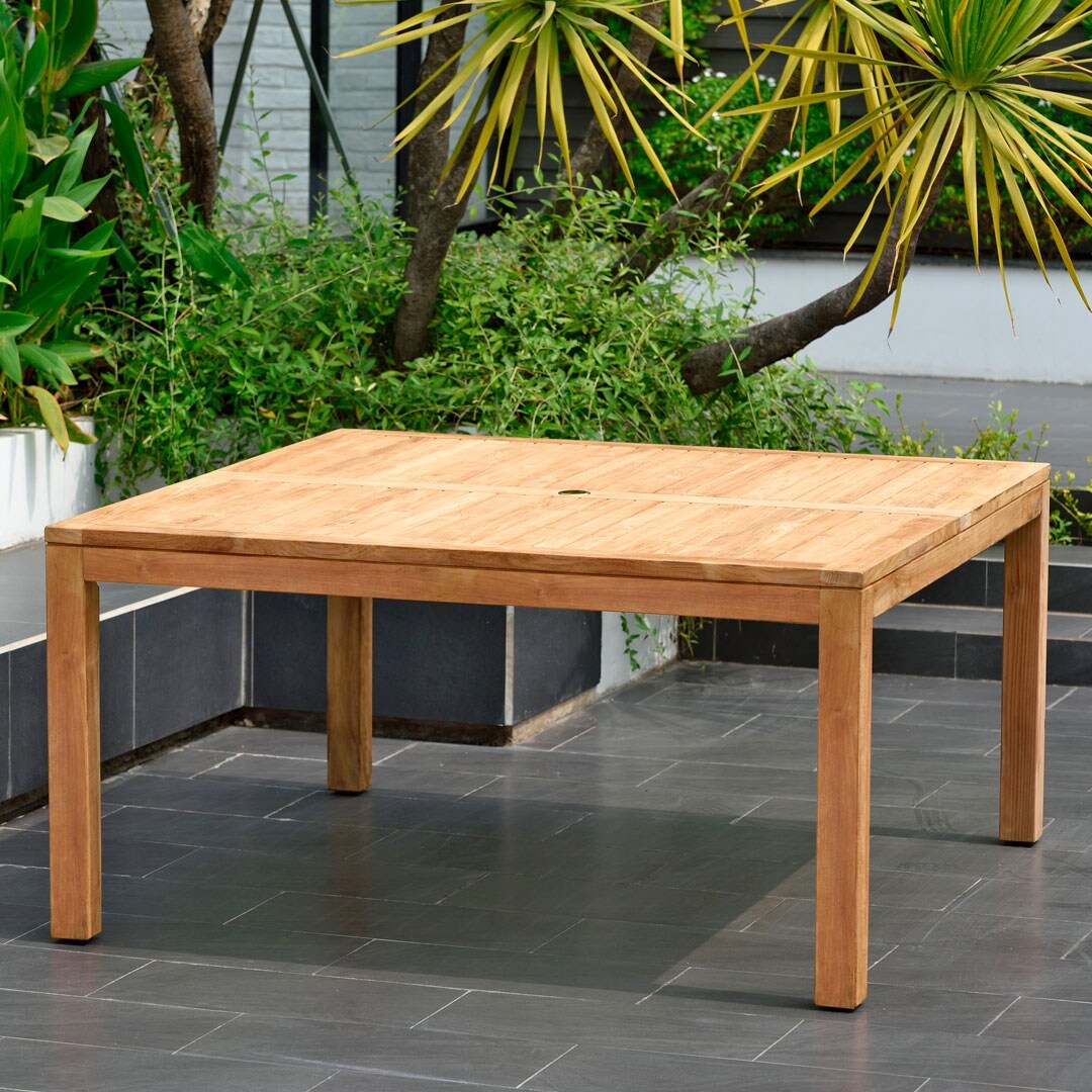 Set da pranzo Luna in legno per patio esterno Amazonia Teak da 9 pezzi - 9 pezzi