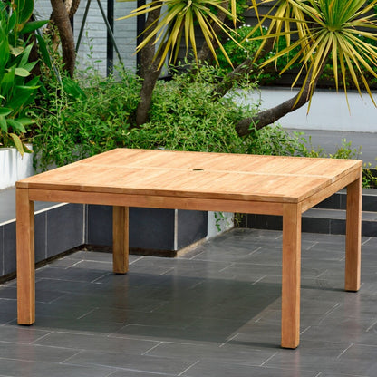 Set da pranzo Luna in legno per patio esterno Amazonia Teak da 9 pezzi - 9 pezzi