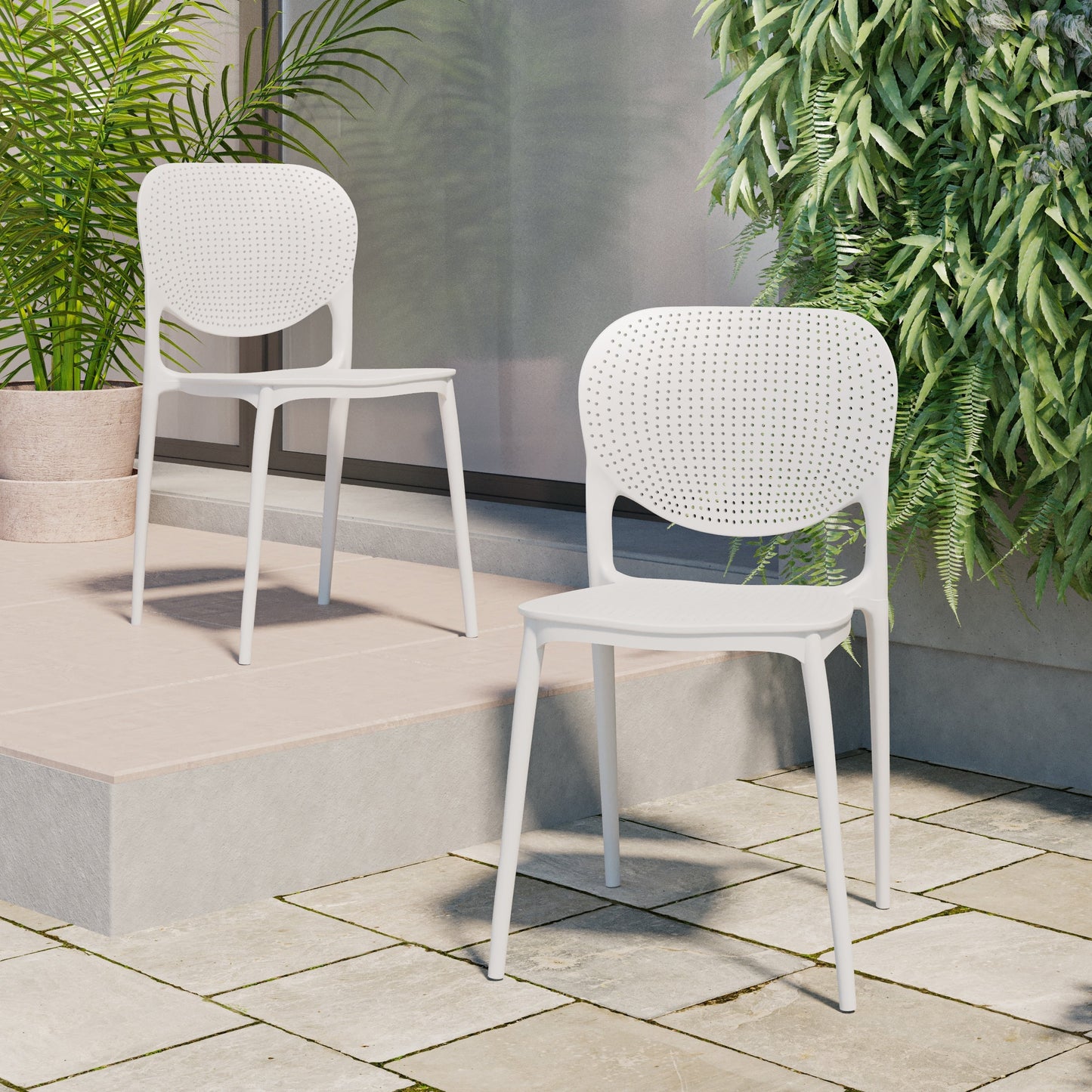 Set da pranzo estensibile per patio in legno di teak Amazonia Pierrer