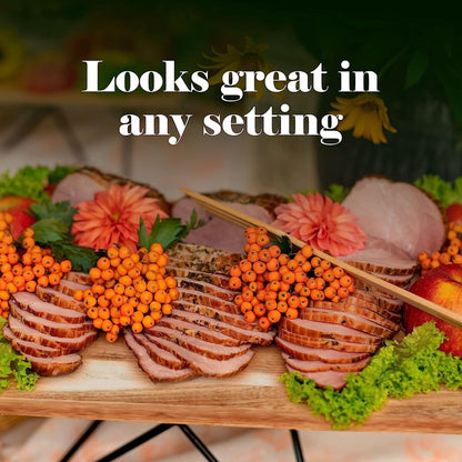 Vassoio rettangolare in legno di acacia American Atelier con manico in pelle - 18 x 9