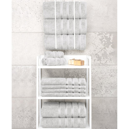 Asciugamani da bagno turchi in lino morbido americano 100% cotone, grandi, confezione da 4, set da bagno di qualità per hotel e spa di lusso