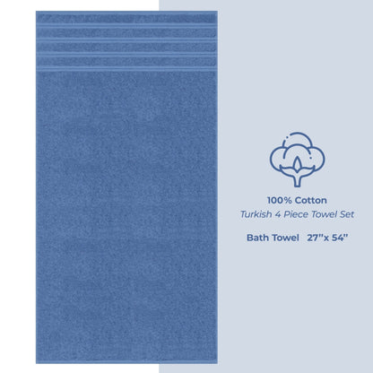 Asciugamani da bagno turchi in lino morbido americano 100% cotone, grandi, confezione da 4, set da bagno di qualità per hotel e spa di lusso