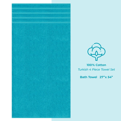 Asciugamani da bagno turchi in lino morbido americano 100% cotone, grandi, confezione da 4, set da bagno di qualità per hotel e spa di lusso